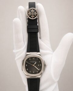 Мъжки Patek Philippe Nautilus Black Rubber Strap #195