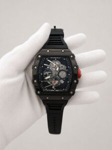 Мъжки Richard Mille Skeleton Black / Red Crown #175