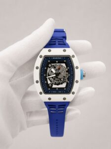 Мъжки Richard Mille Skeleton White Ceramic / Blue #171
