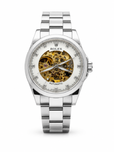 Мъжки Rolex Skeleton Automatic White / Steel #218
