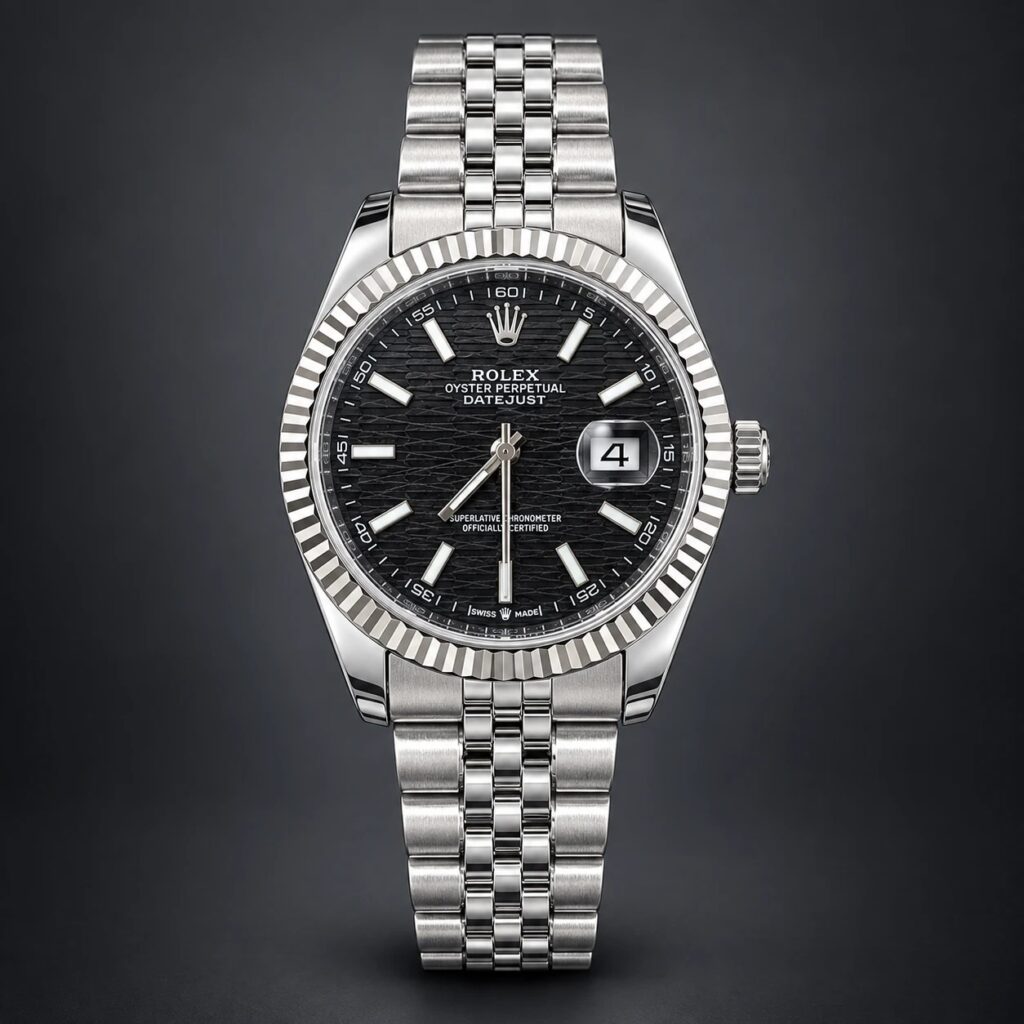 Мъжки Rolex Datejust Black Motif Dial Jubilee Steel #360