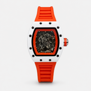 Мъжки Richard Mille Skeleton White Ceramic / Orange #331